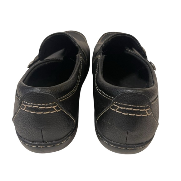Clarks Ashland Black Leather Slip-On Loafers Shoes - Picture 3 of 5